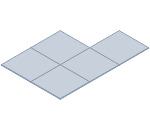 80 cm x 80 cm x 1,5 cm