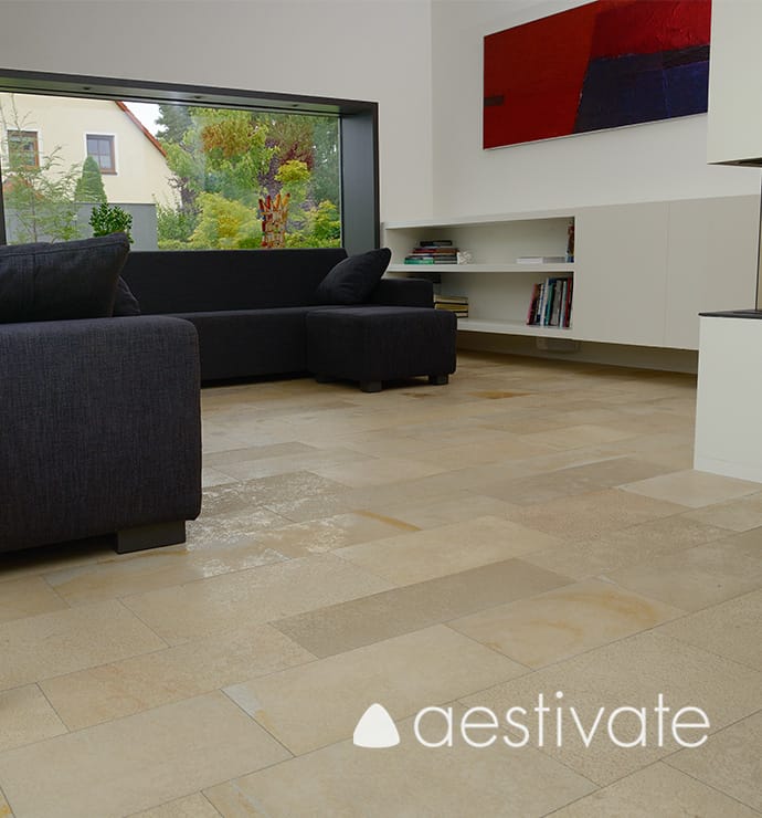 Solnhofener Bruchrau angeschliffen aestivate