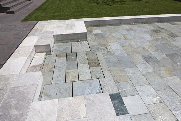 Silberquarzit Poolplatten aestivate