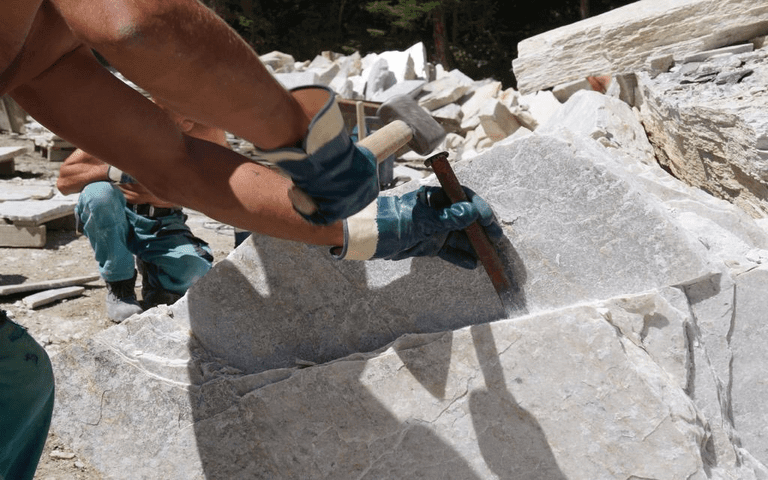 Silberquarzit im Steinbruch aestivate